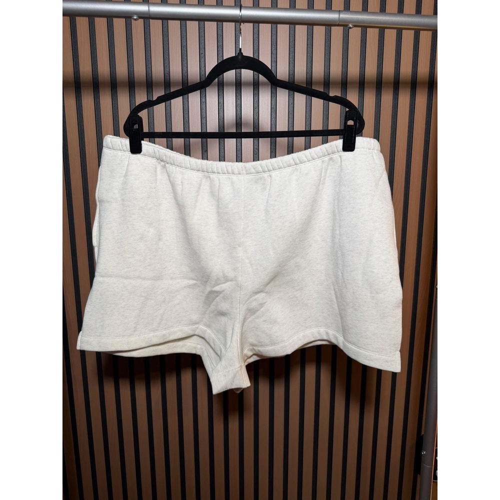 Wild Fable Fleece Lounge Shorts Womens 2X Cream Heathered High Rise NWT